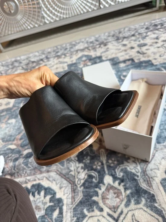 JACQUEMUS - 80mm Les Mules Ronde Leather Mules 37 Like New - Picture 14 of 16